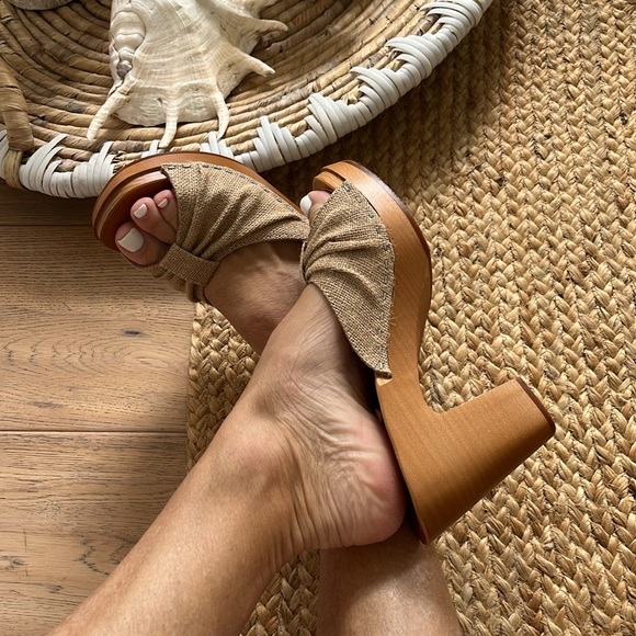 Free people Swedish Hasbeens NWT Rafia Bow  Slip In Clog Comfortable Retro 🌈❤️🙏 - Picture 11 of 15